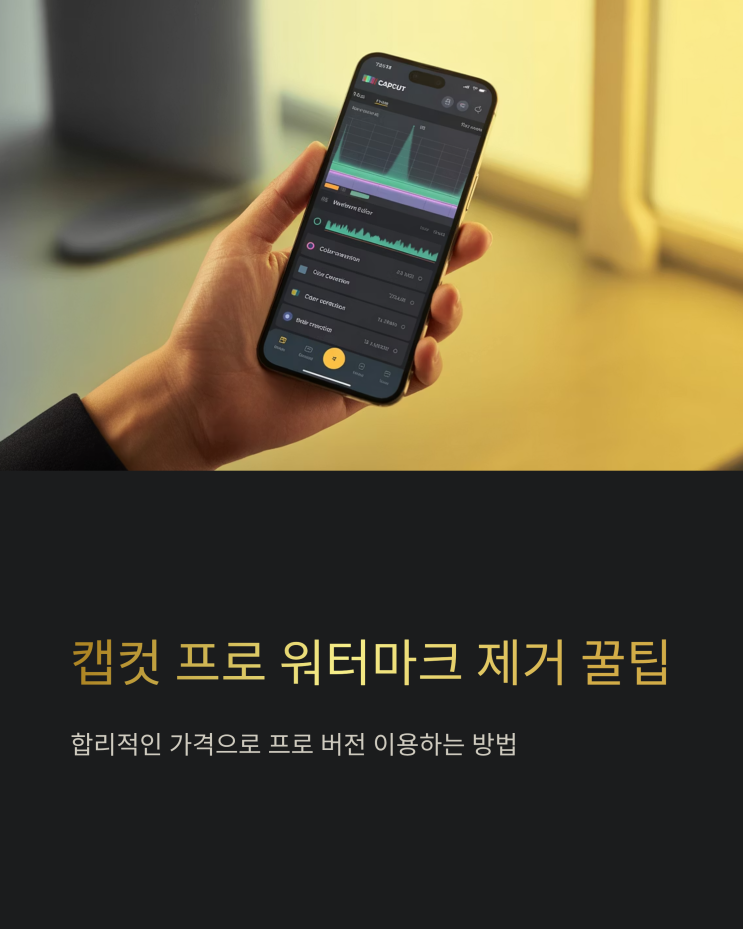  캡컷 프로(CapCut Pro) 워터마크 제거 및 저렴하게 이용하는 방법