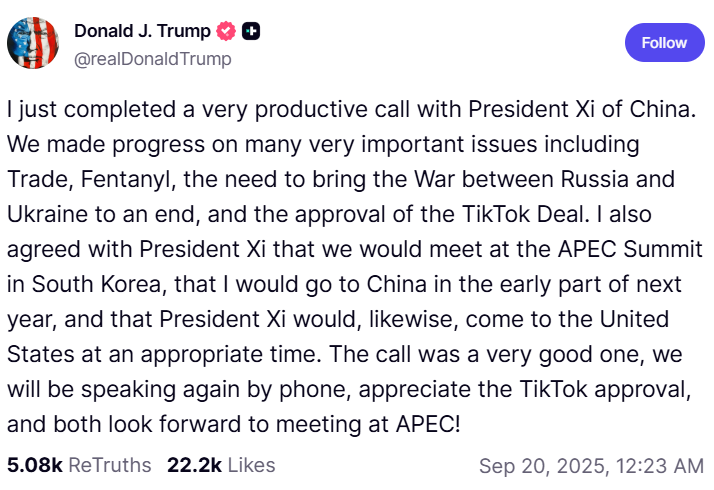(25.09.19) 시황, 매수매도 / <b>트럼프</b>, 시진핑 <b>경주 APEC</b>... 