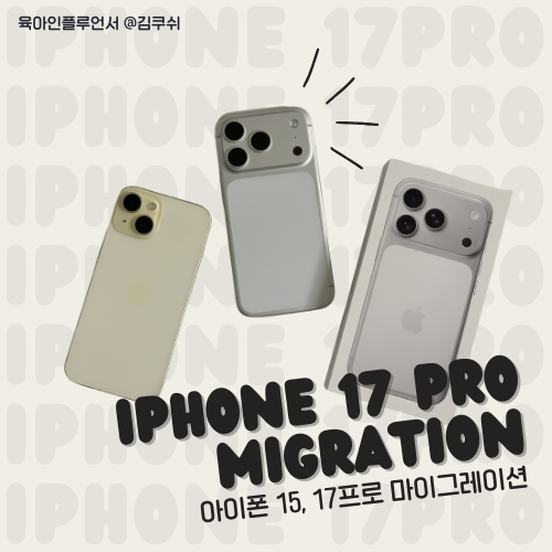 아이폰 마이그레이션 다시 시도 실패, 성공 (ft.15 옐로우, 17프로 실버 256GB, 512GB)