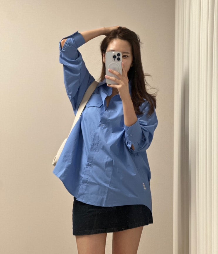  가을셔츠 와이드오버 사계절셔츠, 포켓셔츠