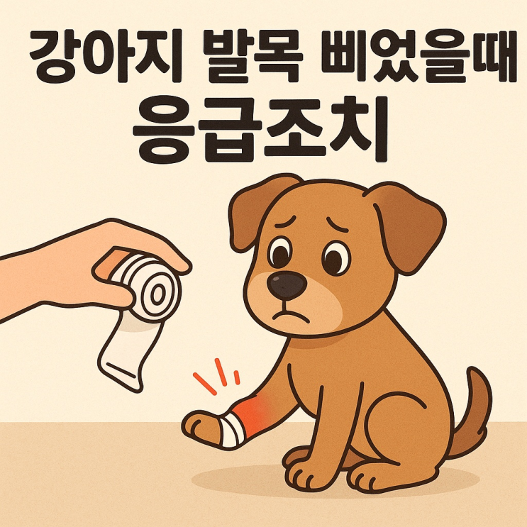  강아지 발목 삐었을 때 응급조치 가이드