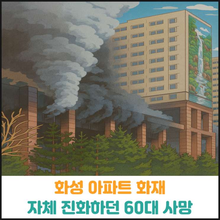  화성 아파트 화재, 자체 진화하던 60대 사망