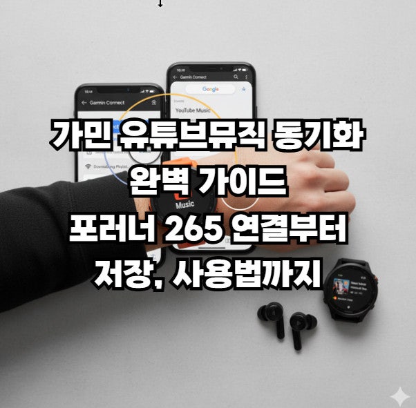 가민 유튜브뮤직 동기화 완벽 가이드: 포러너 265 연결부터 저장, 사용법까지