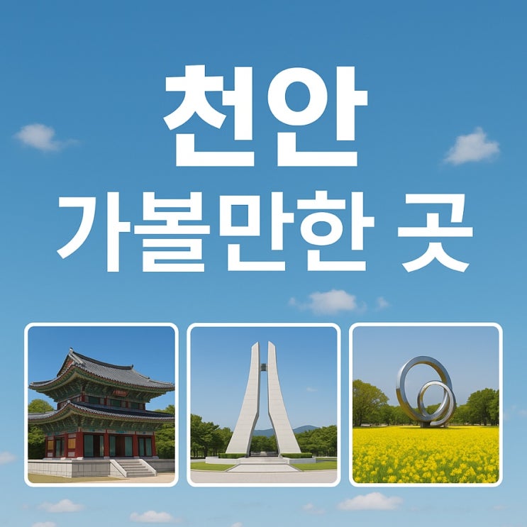  천안 가볼만한 곳 총정리  즐길거리 가득한 도시 여행