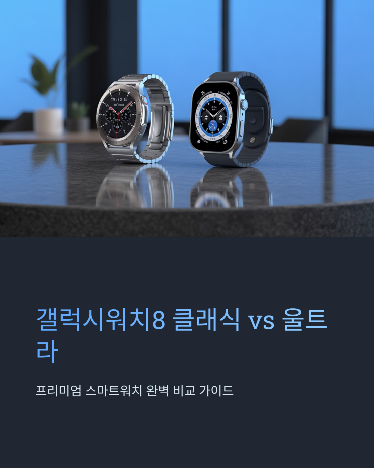  갤럭시워치8 클래식 vs 울트라: 기능 비교분석과 스마트워치 선택 가이드