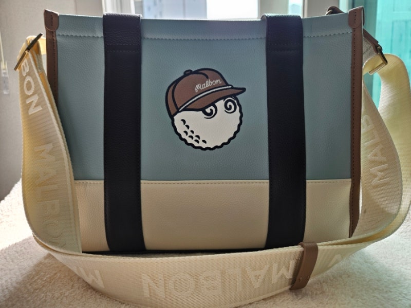 말본골프 말본 컬러 블록 토트백 다크민트