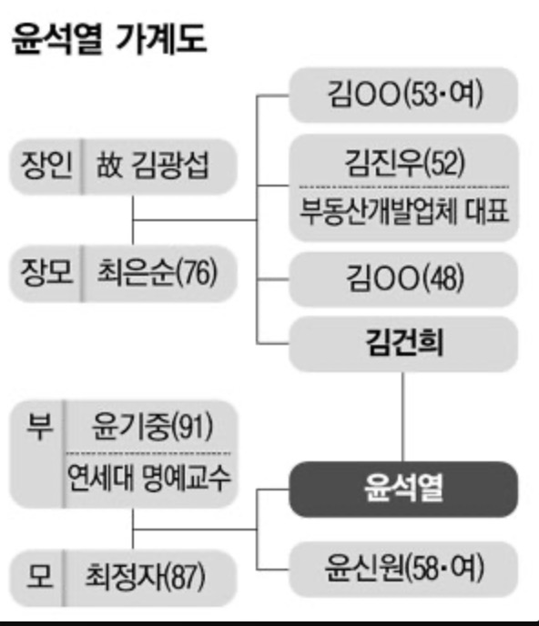 윤석열 <b>김건희 일가</b> 가계도 및 <b>특검</b>이 수사하는 의혹들