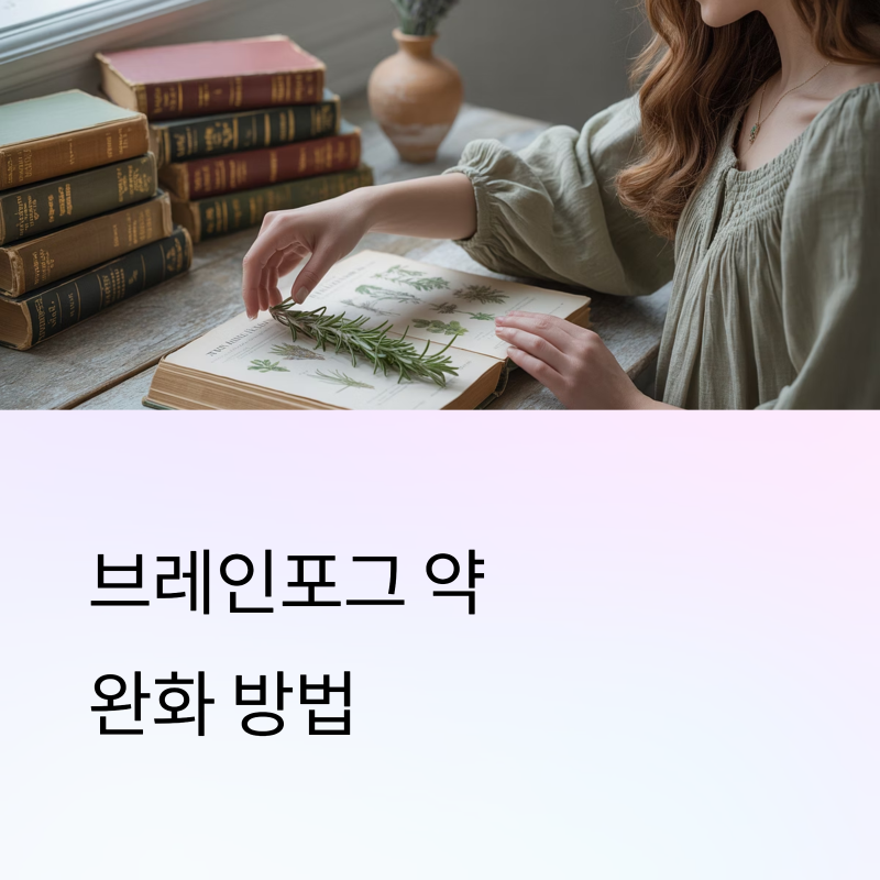 브레인포그 약 먹어도 똑같은 이유와 완화 방법