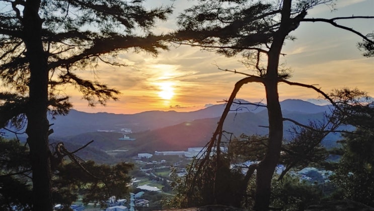 오늘오후, 설봉산의 일몰