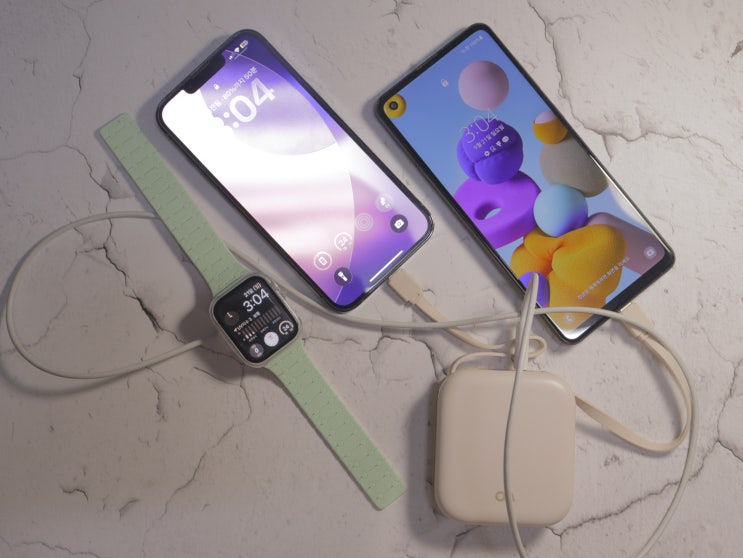  "해외여행 기내반입 OK" 오아 퀵듀오 고속충전 일체형 보조배터리 10000mAh