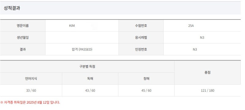 42살 아저씨의 JLPT N3 독학 합격 후기