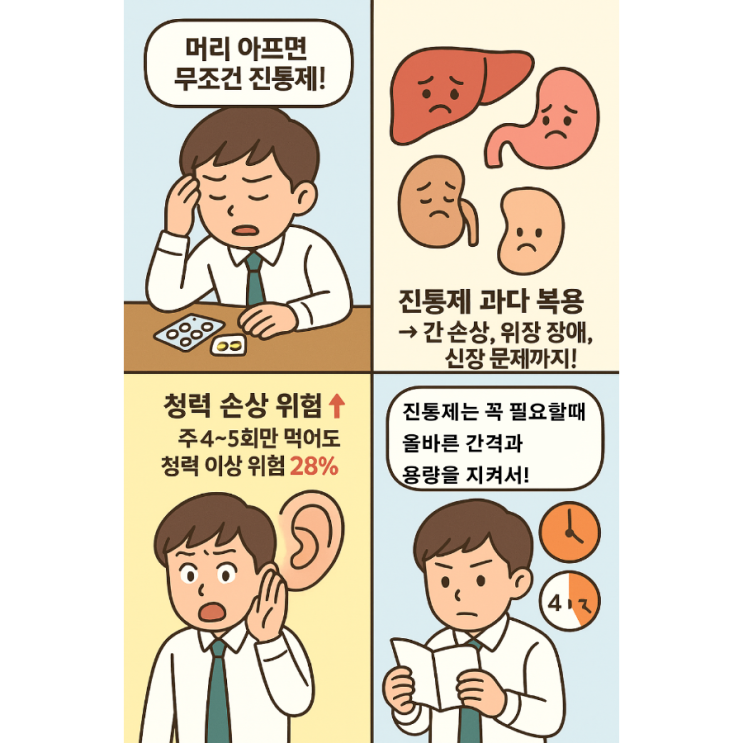   진통제, 습관처럼 먹다간 큰일 나는 이유!