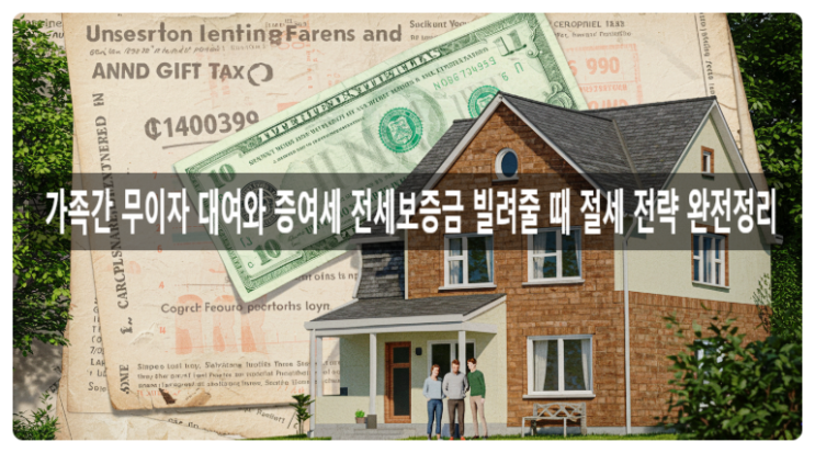  “가족간 무이자 대여와 증여세｜전세보증금 빌려줄 때 2025 절세 전략 완전정리”