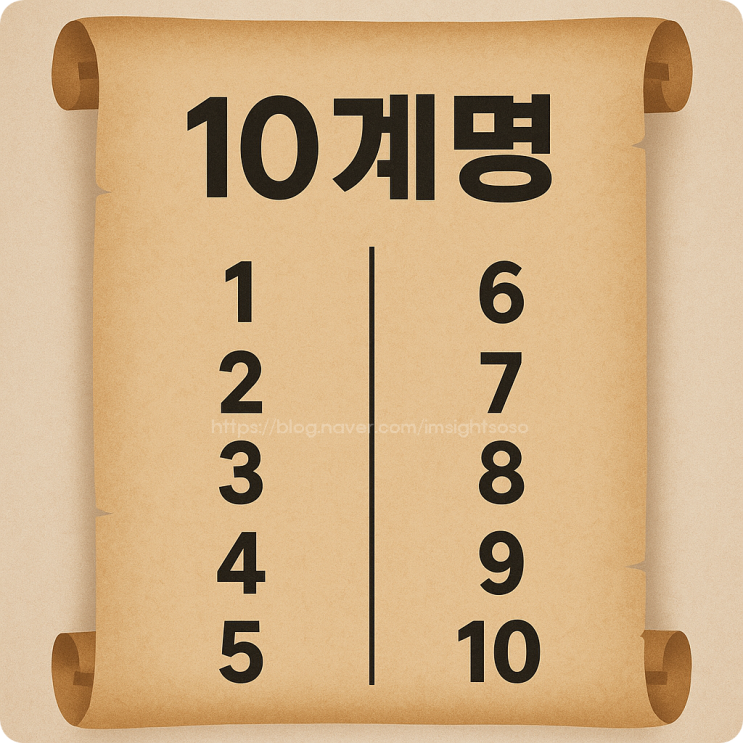  재미로 썼는데 뜻밖에도 좋은 "오늘만" 나의 십계명