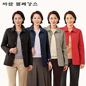 [마담 엘레강스] 에이스 체크 리버시블 자수 퀼팅     자켓(런칭)