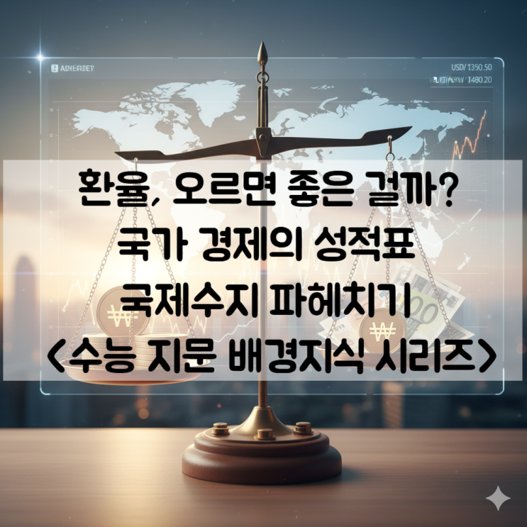  [수능 비문학] 경제 1. 환율, 오르면 좋은 걸까? - 국가 경제의 성적표, 국제수지 파헤치기 <수능 지문 배경지식 시리즈>
