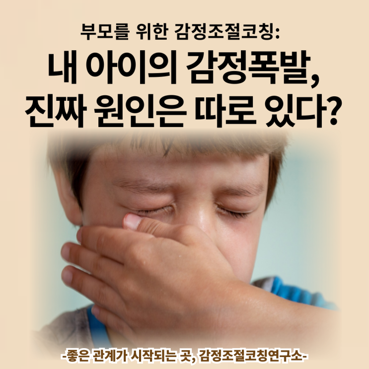 내 아이의 감정폭발, 원인은 따로 있다! | 부모를 위한 감정조절코칭