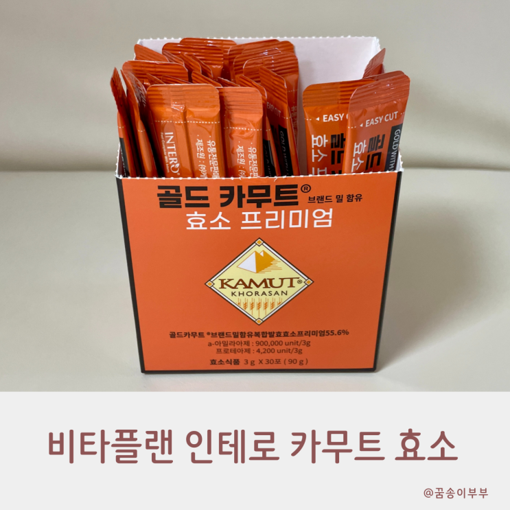  요즘 핫한 카무트효소 비타플랜 인테로 리얼 후기