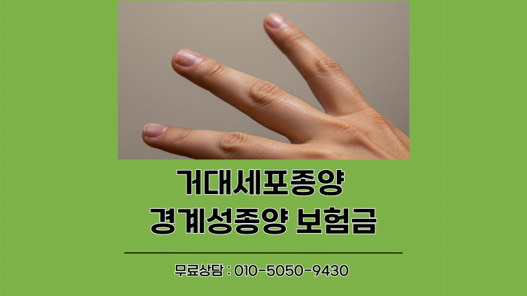 거대세포종양을 경계성종양 보상으로 받는방법?