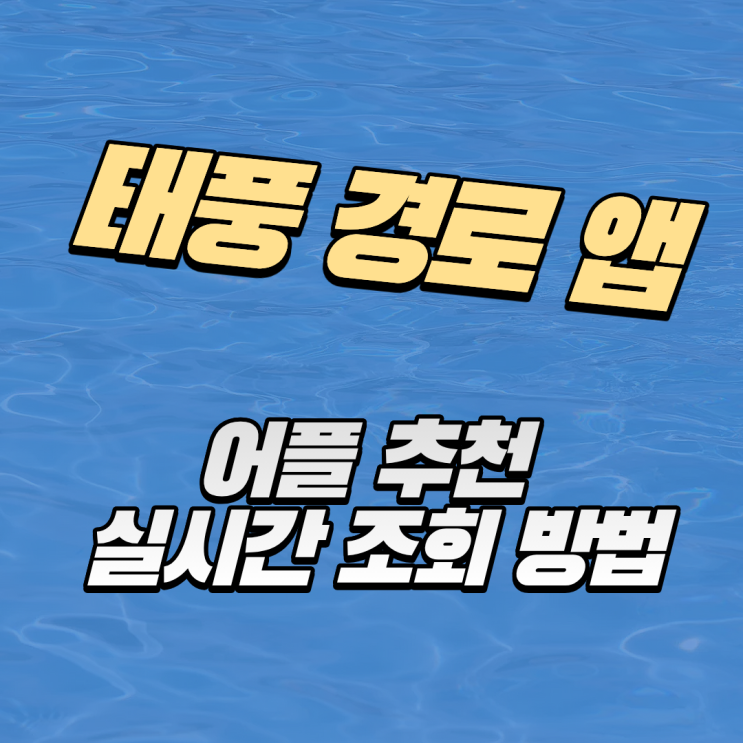 태풍 경로 추적 앱 어플 추천 및 실시간 조회 방법
