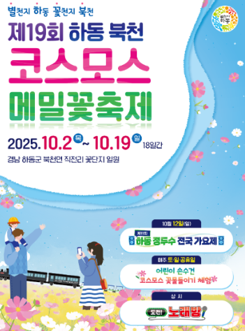  2025 하동 북천 코스모스·메밀꽃축제, '꽃의 바다'로! (레일바이크 예약, 꿀팁 총정리)