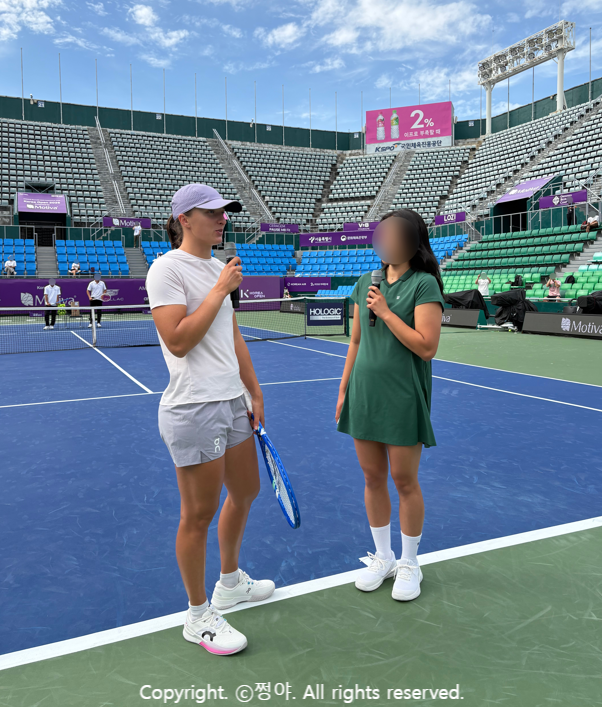  2025 WTA 코리아오픈 테니스 메인 스폰서 모티바 시비옹테크 원포인트 레슨 후기