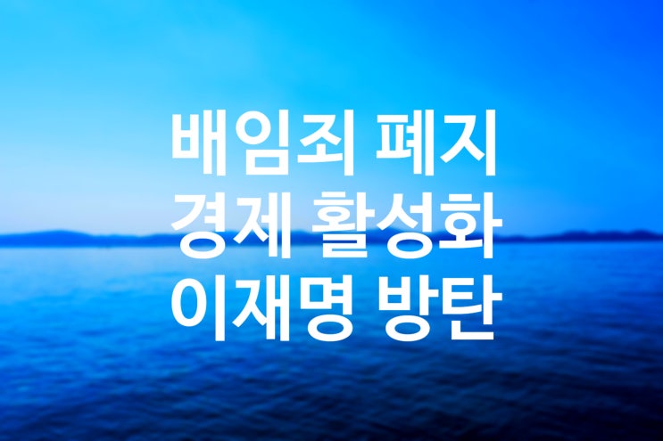 <b>배임죄 폐지 논란</b>: 기업과... 위해 배임죄 폐지 옹호!, 국민의힘... 
