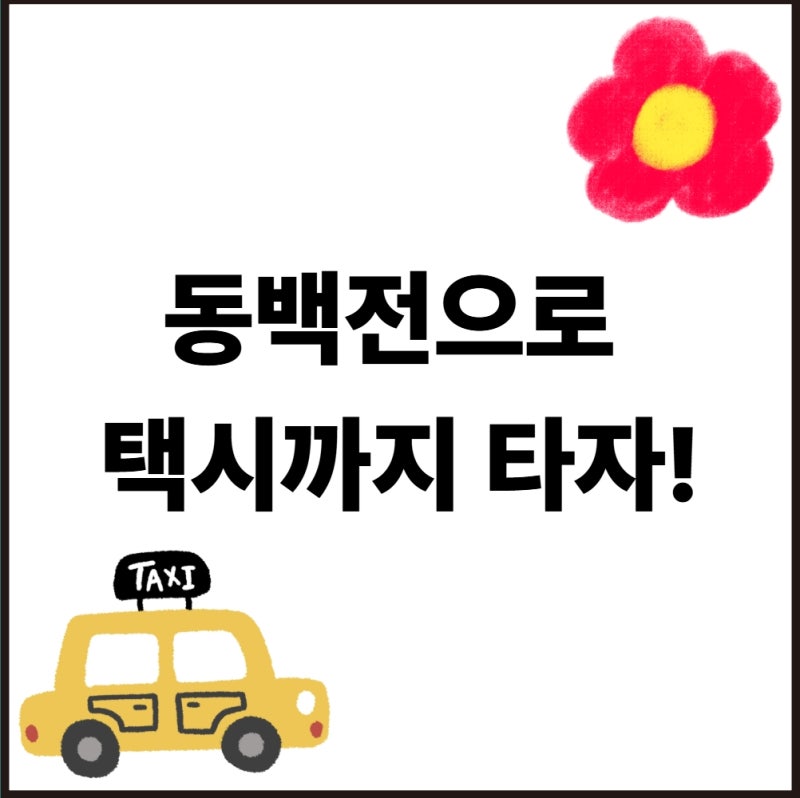 부산 시민 필수 동백전, 택시도 된다? 동백택시로 교통비 아끼는 방법