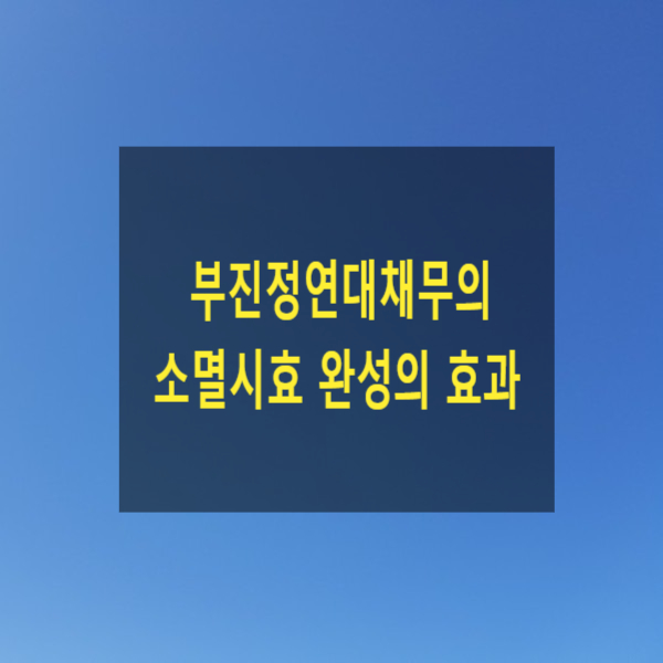  부진정연대채무 소멸시효 완성의 효과(상대효)