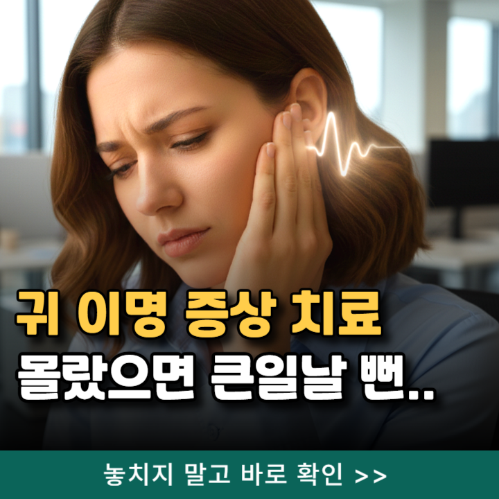  귀 이명증 증상 치료 몰랐으면 큰일날뻔..