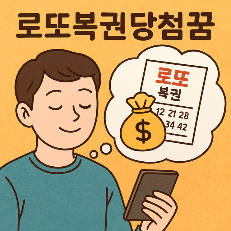  로또복권당첨꿈 어떤 꿈이 좋을까?