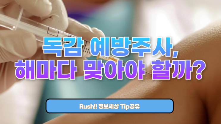  독감 예방주사, 해마다 맞아야 할까? 당신이 알아야 할 모든 것
