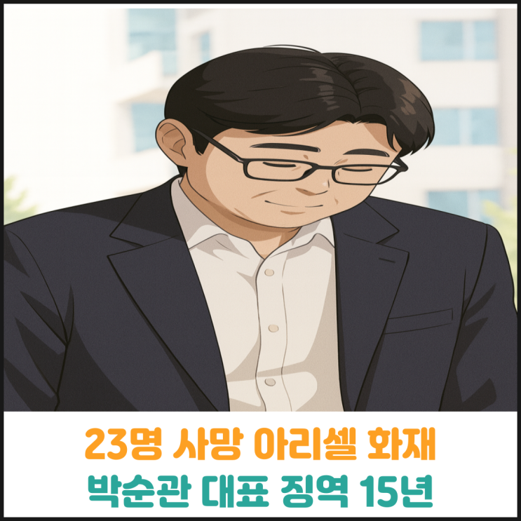  23명 사망 아리셀 화재, 박순관 대표 징역 15년