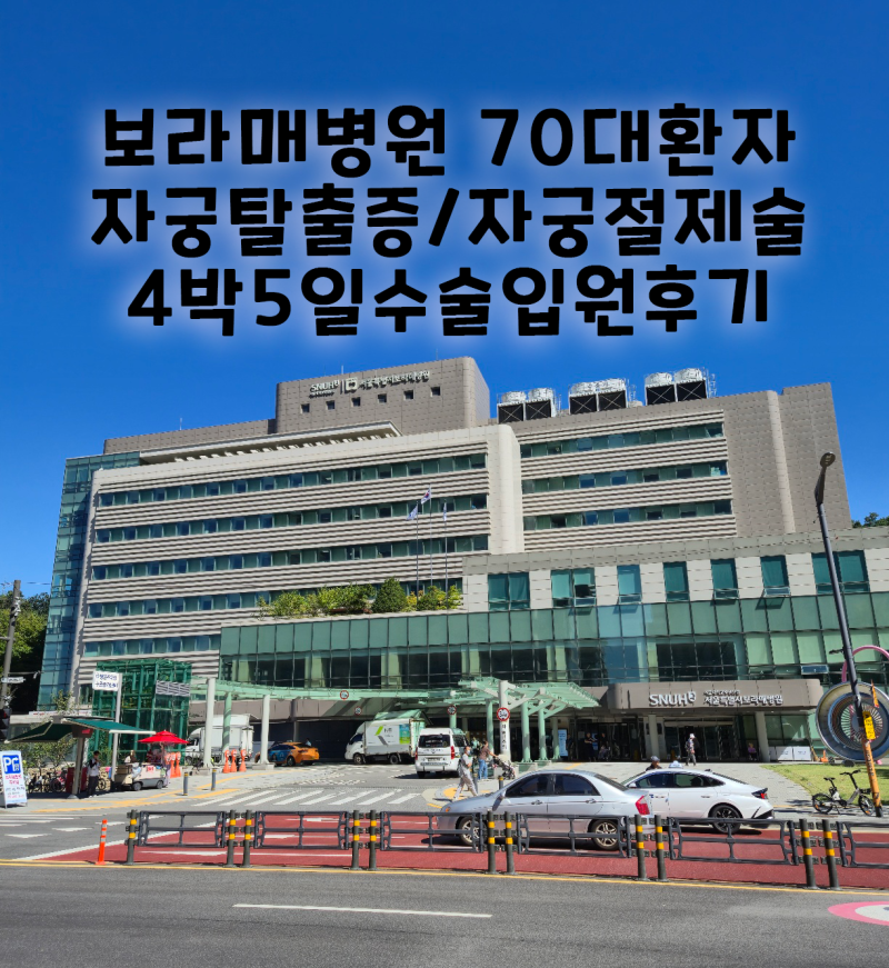 보라매병원 70대 자궁탈출증 자궁절제술 복강경 수술 후기