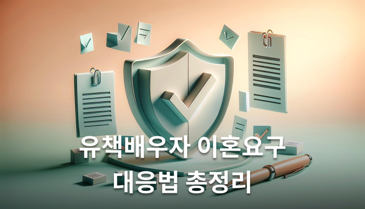  바람피는남편 유책배우자 이혼대응 반드시 알아야 할 실무지식