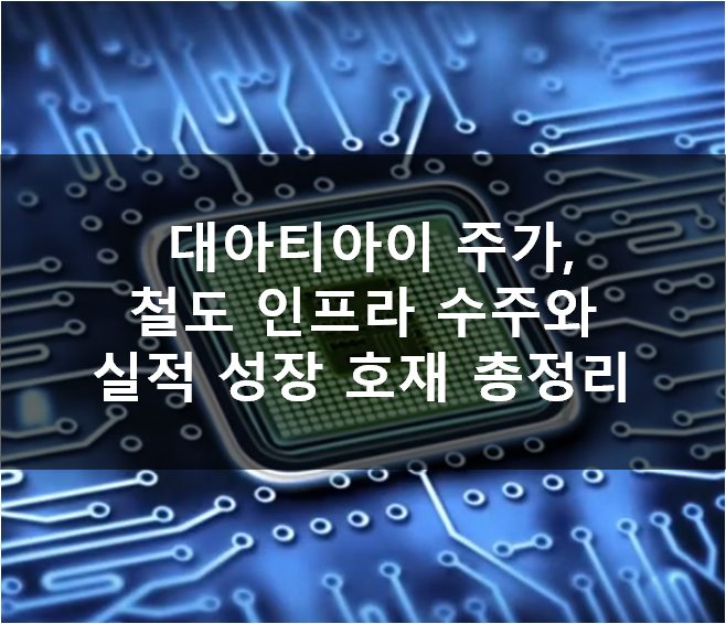  대아티아이 주가, 철도 인프라 수주와 실적 성장 호재 총정리