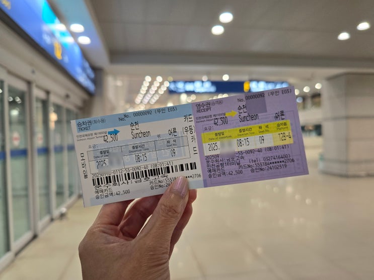  순천종합버스터미널에서 인천공항 김해공항 가는법, 직행 공항버스 후기