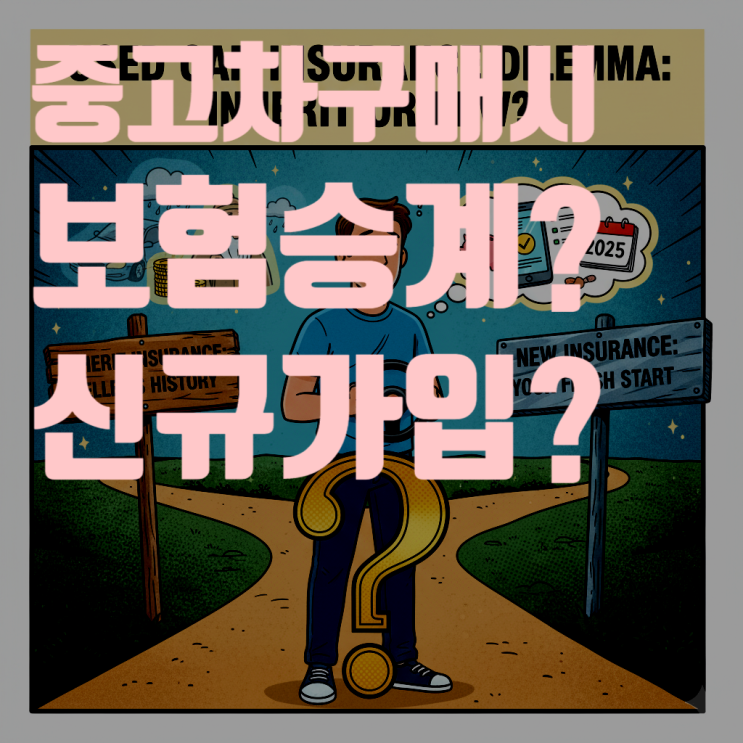  중고차 구매, 자동차 보험은 승계? 신규 가입?