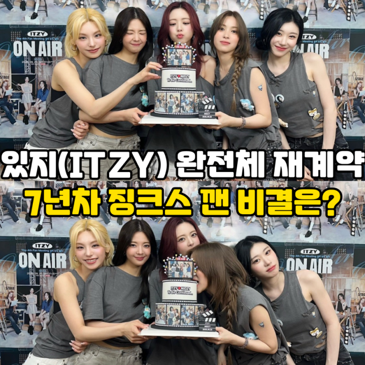 있지(<b>ITZY</b>) 완전체 <b>재계약</b>, 7년차 징크스 깬 비결은?