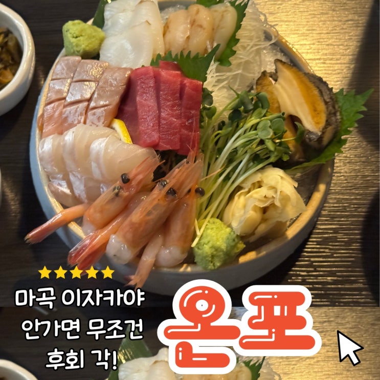  LG아트센터 맛집 추천｜마곡 원그로브 이자카야 온포에서 즐긴 숙성회와 하이볼
