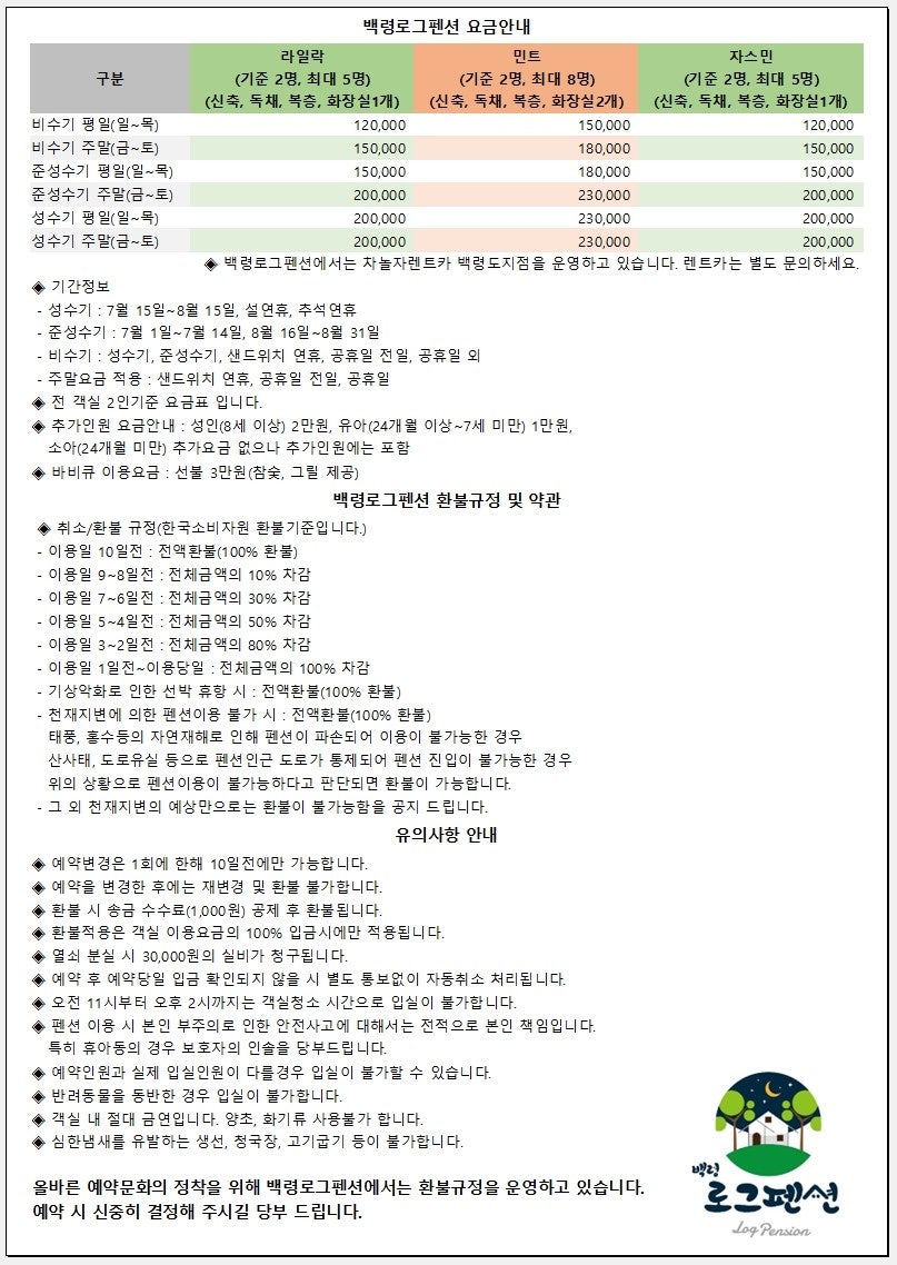 백령로그펜션 사진 6