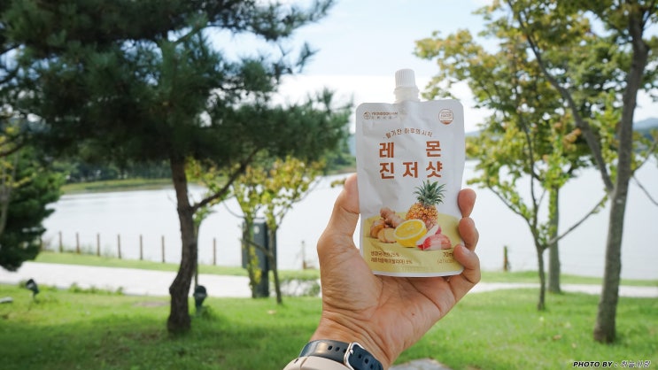  연두팜 레몬진저샷 러닝 후 음료 추천 착즙 에너지 음료.
