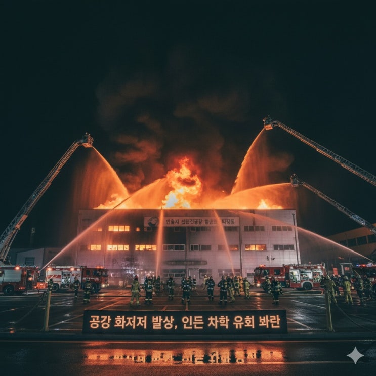  [화재속보] 9월 23일  속보! 대전 한솔제지 화재 발생! 환경폐수처리장동 불길, 인명피해 없어 천만다행!