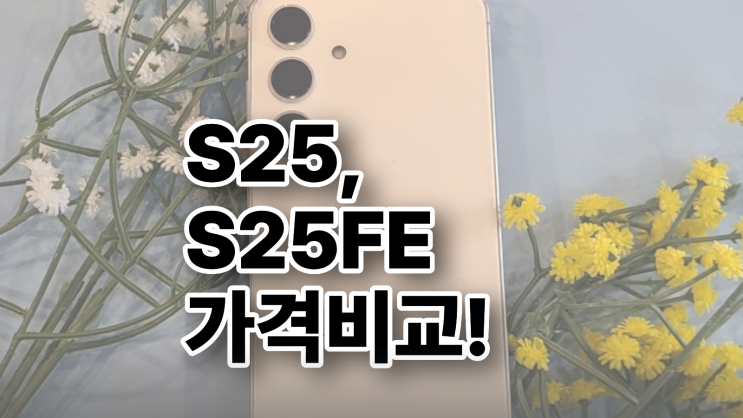  갤럭시S25FE 가격 비교 S25 기본형 구입한 이유