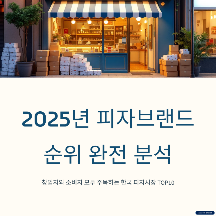  피자브랜드순위 2025, 어떤 브랜드가 강세일까?