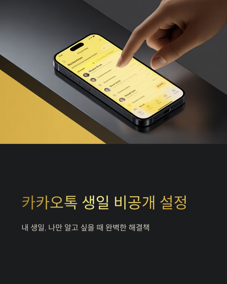  카카오톡 생일 비공개 설정 완벽 가이드: 알림 끄기, 변경 방법까지