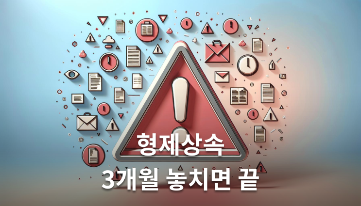  형제단속상속 3개월 내 반드시 확인