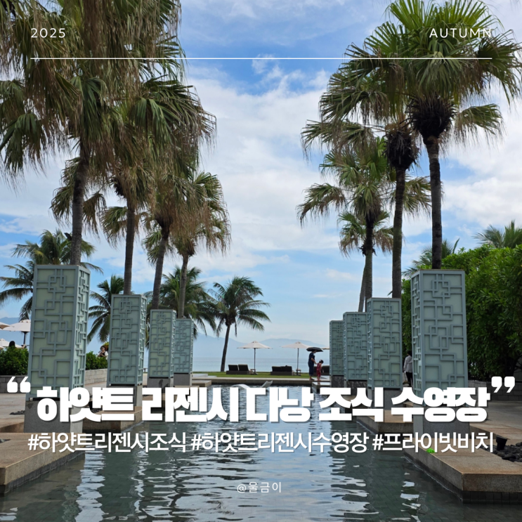  다낭 5성급 리조트 가족 여행 추천 다낭 하얏트 리젠시 이용 후기 조식 야외 수영장 프라이빗 비치