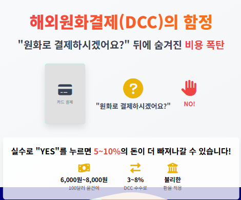  해외 카드결제, '원화(KRW)로 하시겠어요?' 질문에 'YES' 누르면 안 되는 이유