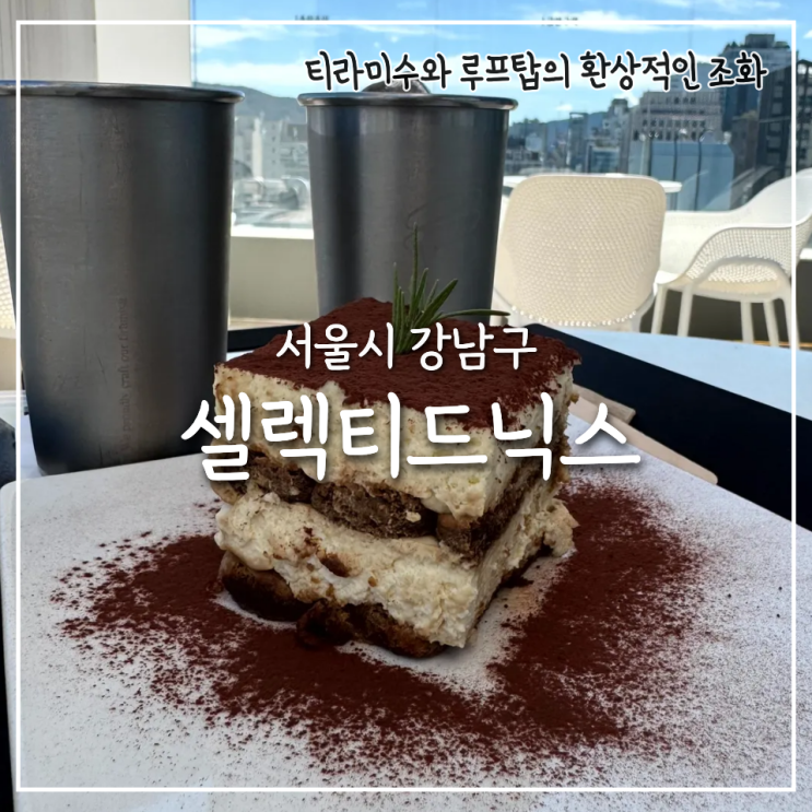  셀렉티드닉스, 루프탑 감성가득 강남역 대형카페